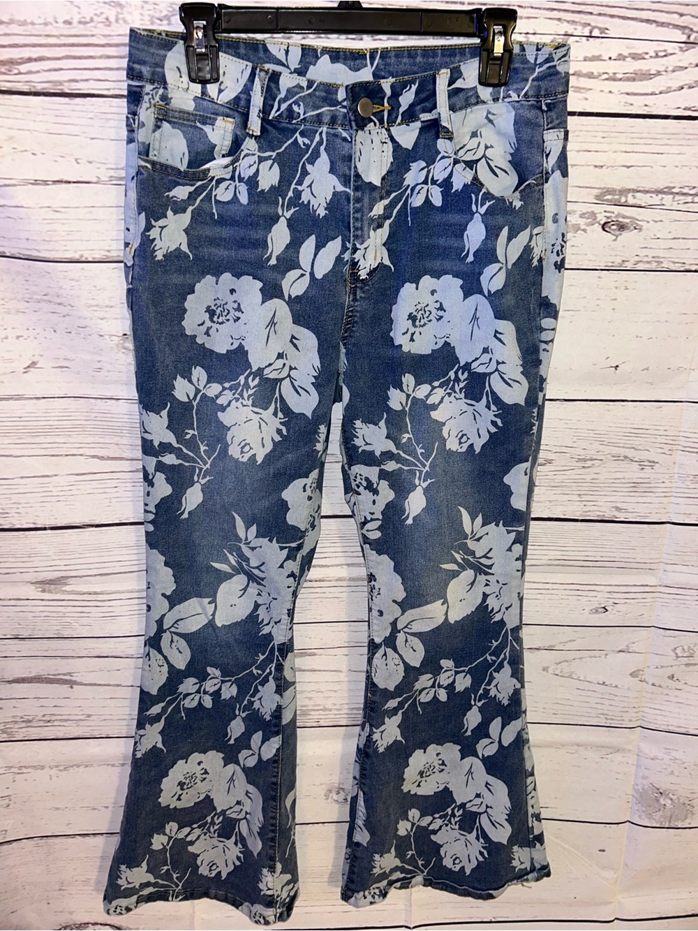 Floral Print Jeans